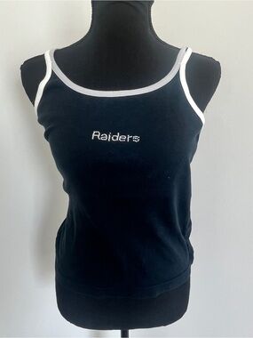 Vintage Y2K Oakland Raiders Rhinestone Tank Top – Size M Sporty Streetwear